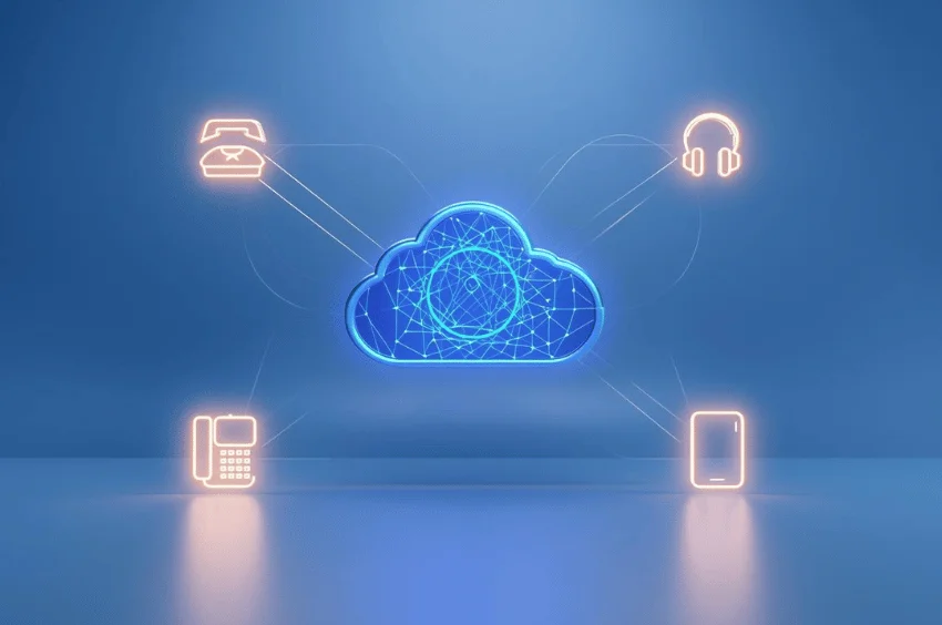 Vektorgrafik einer Cloud als Symbol für Cloud-Computing-Dienstleistungen.